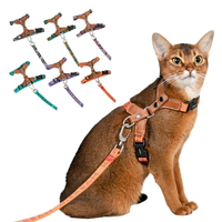 HIDREAM 啵啵系列 反光皮革貓咪胸背帶牽繩組 6色 | 艾爾發寵物