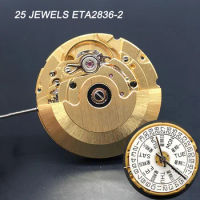 Gold Seagull Mechanical ETA2836-2 Watch Movement Weekday Datewheel ST2100 Automatic Mechanism Eta 2836 Clone Replacement Parts