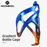 ROCKBROS Bicycle Water Bottle Holder Gradient Colorful Ultralight Plastic Bottle Cage MTB Road Bike Kettle Cycling Accessories