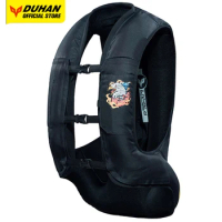 DUHAN Motorcycle Airbag Vest Men Motorcycle Jacket Lightweight Motocross Air Bag Moto Vest Protective Black Motorcycle Equipment