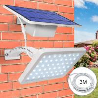 800lm Solar Lamp 48 Leds Solar Light for Outdoor Garden Wall Yard LED Security Lighting with Adustable Lighting Angle
