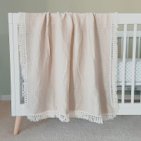 ทารกแรกเกิดที่ได้รับผ้าห่มมัสลินพันผ้าฝ้ายทารกเกิดผ้าห่มทารกขอบพันห่อเตียงรายการเด็กเตียงปก