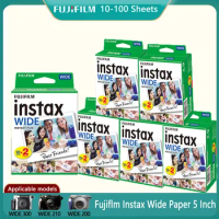 10-200 Sheets Genuine 5 Inch Fujifilm Instax Wide Film Photo Paper For Fuji Instant Camera Wide 300 210 200 100 Wide Printer