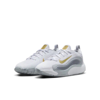 【NIKE 耐吉】籃球鞋 女鞋 大童 運動鞋 包覆 緩震 ISOFLY 灰白金 FN4384-100