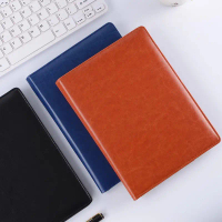 2025 A4 Leather Manager Folder Sales Order Folder Document Storage with Buckle Custom Contract Folde