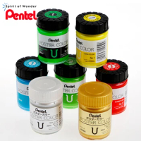 1 Bottle of Japanese Pentel 6KB 30ML Color Pigment for Calligraphy Brush Ink Gold Gouache Watercolor Painting Gouache