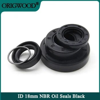 2/5pcs NBR Oil Seal ID 18mm TC-18*24/25/26/28/30/32/35/40/42/45/47*5/6/7/8/10mm Nitrile Rubber Shaft Double Lip Oil Gasket