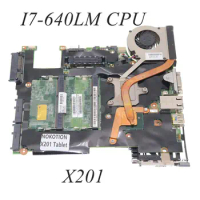 63Y2086 MAIN BOARD for Lenovo ThinkPad X201 Tablet X201T Laptop Motherboard I7-640LM CPU With Heatsink Fan