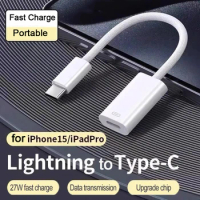 For iphone 15 Type C to Lightning Charging Cable USB C Adapter compatible Ios Lightning Female to USB C Male Adapter converter