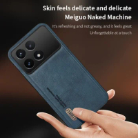 For Xiaomi Poco X6 Pro Чехол Для Back Cover Skin Feel Magnetic PU Leather Phone Cases Soft Fundas For Xiaomi Poco X6 Pro