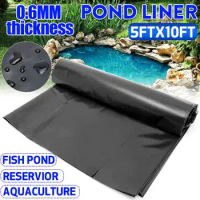 5x10ft Outdoor Fish Pond Liner Waterproof Cloth Gardens Pools PVC Membrane Reinforced Landscaping HDPE Pool fish pond liners