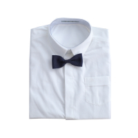 IVY HOUSE常春藤童裝 畢業季 男童棉質短袖白襯衫 附領結 (110cm~160cm)台灣製