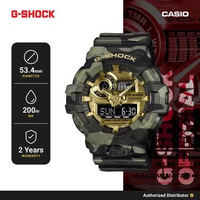 G-Shock Bold Camo GA-700 Series GA-700CMG-3ADR Jam Tangan Pria Analog Digital Resin Green Gold Origi