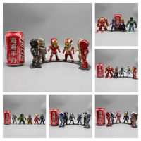 Hot Toys Marvel Iron Man Action Figure Spider-man Hulk 9cm Anime Model Desktop Decorative Ornaments Figure Doll Gift Toy Kids
