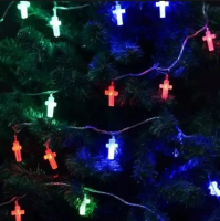 LAMPU NATAL LAMPU DEKORASI MOTIF SALIB BINTANG SAKURA SNOW FLAKE LAINNYA LILIN KAMAR TIDUR/LILIN M