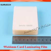 200pcs 50Mic(2Mil)+125Mic(5Mil) 95x66mm PVC Clear Glossy 2Flap Laminating Pouch Film Name Card Size Protect for Hot Laminator