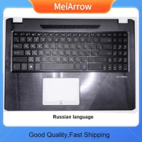 MEIARROW New/Org For Asus X570ZD YX570 YX570Z X570UD YX570ZD X570 Palmrest Russian keyboard Upper cover Backlite