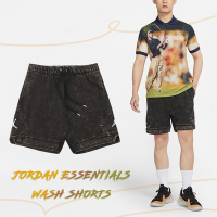 Nike 短褲 Jordan Essentials Wash Shorts 男款 黑 水洗 仿舊 休閒 褲子 DR3093-010