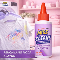 Miss Clean Pembersih pakaian noda membandel bekas noda krayon di baju seragam sekolah berwarna dan p