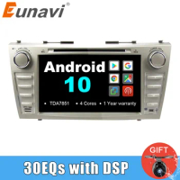 Eunavi 2 din Android 10 Car Multimedia Player GPS Radio for toyota camry 2006-2011 2din Auto DVD Stereo DSP TDA7851 4G WIFI USB