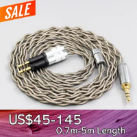 99% Pure Silver + Graphene Silver Plated Shield Earphone Cable For Audio-Technica ATH-R70X headphone LN008025