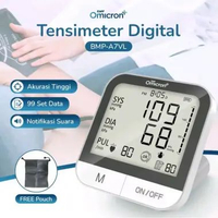 TaffOmicron Tensimeter Digital Pengukur Tekanan Darah English Voice - BMP-A7VL - White