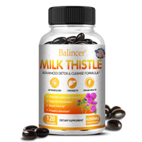 [Thriving] Milk Thistle Extract Supplement 6200 Mg Liver Health & Antioxidant with Dandelion Root Ar