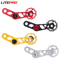 Litepro Folding Bicycle Chainring Tensioner Rear Derailleur Zipper For Dahon Fnhon Bike Oval Sprocket Chain Guide Pulley