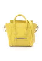 Celine Pre-Loved Celine luggage nano shopper Handbag leather yellow 2WAY