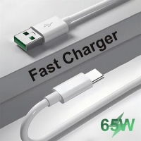 65W PD Fast Charger Data Cable For OPPO Xiaomi Redmi Huawei Samsung USB To Type C Super Quick Charger Cable Adapter Accessories