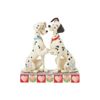 【Enesco】精品雕塑 Disney 迪士尼 101忠狗 忠狗彭哥和白佩蒂居家擺飾