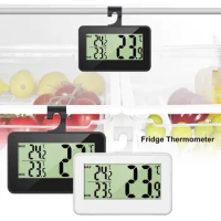 Refrigerator Thermometers LCD Refrigerator Thermometer With Hook Digital Thermometer Fridge Freezer Max Min Temperature Display