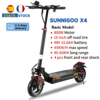 SUNNIGOO X4 Powerful 800w Motor Electric Scooter Two-Wheel e scooter Electric Scooters 45km/H 48V Electric Scooter Adults