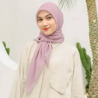 Lozy Hijab - Nala Voal Square New Material (Hijab Segi Empat Segiempat Bahan Voal Premium) Purple Pa