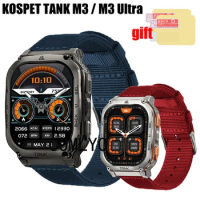 3in1 for KOSPET TANK M3 m3 Ultra Strap Smart watch Men women Band Nylon Canva Belt Screen Protector