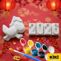 DIY Painting Kit Gypsum Edisi Imlek 2026 | Hampers Souvenir Sincia Anak | Mainan Edukasi Anak Mewarn