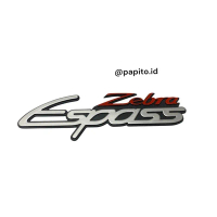 EMBLEM LOGO BAGASI TULISAN ZEBRA ESPASS ORIGINAL