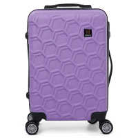 Hamlin Carlton Koper Hardcase Desain Hexagon Size 20 Inch Suitcase Unisex with Rear Compartment Rubb