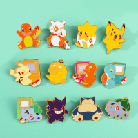 Kerongsang Pokemon, Gaya Eropah dan Amerika, Rekaan Kartun Pikachu, Squirtle dan Psyduck, Pin Enamel