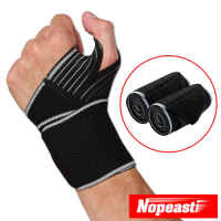 Nopeasti諾比 纏繞式運動健身矽膠防滑固定保護手腕拇指套 2入