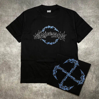 Kaos T-Shirt Outlawss Syndicate - Blue Graff Bahan Kain Katun Combed 24s Premium Dengan Sablon Stand