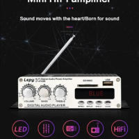 KYYSLB LP-A7 12V 20W*2 Mini Bluetooth Amplifier Home Car Amplificador SD CD DVD MP3 FM with Radio Digital Audio Player