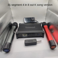 4 in 8 out 31 segment DSP car amplifier car audio processor K song microphone car entertainment system