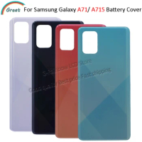 For SAMSUNG Galaxy A71 Back Battery Cover Door Rear Glass Housing Case For SAMSUNG A71 A715F/DS A715F/DSN A715F/DSM Back housing
