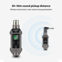 UHF Wireless Microphone XLR Transmitter Receiver Rechargeable Microphone Wireless System 30m-50m Rang for Condenser Dynamic Mic