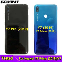New For Huawei Y7 2019 Y7 Pro 2019 Y7 Prime 2019 Back Battery Cover Rear Housing Y7 2019 Case Y7 Pro 2019 Battery Cover