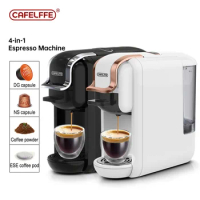Cafelffe Capsule Coffee Machine 4in1Espresso Coffee Maker for Nespresso original/K cups/L'OR/Ground Coffee/illy Coffee ESE 19Bar