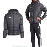Adidas TIRO24 WINT JKT 男款 黑白色 運動 休閒 保暖 口袋 鋪棉 防風 連帽 外套 IJ7388