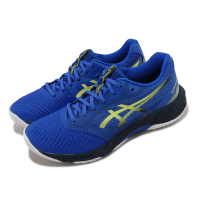 【asics 亞瑟士】排球鞋 Netburner Ballistic FF 3 男鞋 藍 黃 黑 高筒 緩衝 亞瑟士(1053A055403)