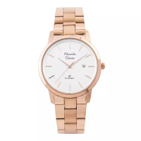 Alexandre Christie Jam Tangan Pria Alexandre Christie AC 8645 MDBRGSL Silver Dial Rose Gold St.Steel